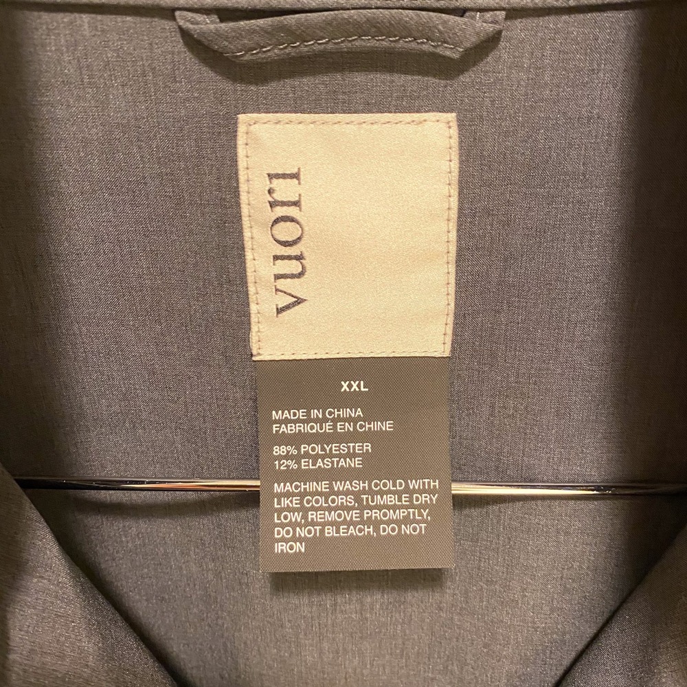 Vuori Mens XXL Full Zip Performance Jacket Charcoal Grey Stretch Activewear - Picture 2 of 10